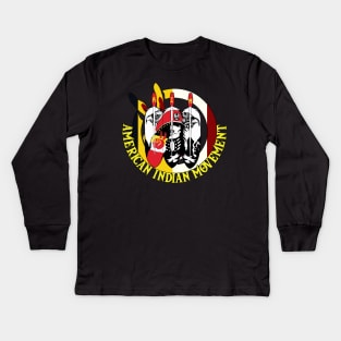 American Indian Movement Kids Long Sleeve T-Shirt